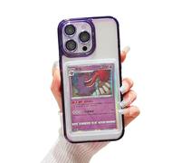 Card/Photo Display Phone Case for iPhone 16 | TCG/Picture Display Top Loaders & Sleeves | Compatible Pokemon Cards, Sports, One Piece, Magic (ICY Smoky Purple, iPhone 16)
