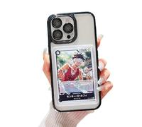 Card/Photo Display Phone Case for iPhone 16 | TCG/Picture Display Top Loaders & Sleeves | Compatible Pokemon Cards, Sports, One Piece, Magic (Icy Black, iPhone 16)