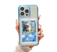 Card/Photo Display Phone Case for iPhone | TCG/Picture Display Top Loaders & Sleeves | Compatible Pokemon Cards, Sports, One Piece, Magic (ICY Blue, iPhone 17)