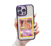 Card/Photo Display Phone Case for iPhone | TCG/Picture Display Top Loaders & Sleeves | Compatible Pokemon Cards, Sports, One Piece, Magic (ICY Smoky Purple, iPhone 17 Pro)
