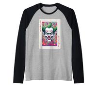 Card Player Joker Playing Card Retro Gaming, Joker Card Deck Raglan Baseball Tee