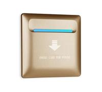 Card Power Switch for Hotel Energy Saving Wall Access Control 13.56Mhz High-Frequency Electric Power Switch with 40-45A Current Hling 15-20S Delay Off for M1 Ic Cards Gold/Silver/Black/White/Grey