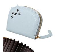 Card Purse - Small Credit Card Holder - Portable Wallet Zip Card Case, Cartoon Cat Wallet for Coin, Change, Card Storage