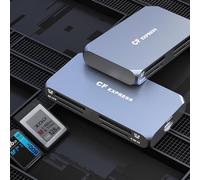 Card Reader for CFexpress Type B/XQD/SD 4.0 UHS-II - Professional 4-Slot, 10Gbps USB 3.2 Gen 2, Plug & Play, Simultaneous Read/Write, CF Express Reader for CFexpress Type B/XQD/SD/SDHC/SDXC/SDUC