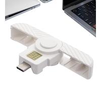 Card Reader - Secure Card Authentication Device, USB Smart Card Adapter | Foldable DOD Type C Common Access CAC Smart Card Reader, Sims Card/IC Bank Chip Card Reader, With Windoows And Linux