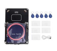 Card Reader Writer for RFID, NFC Card Decryptor Decoder with Full Band ID IC Support, USB Type C Interface for Access Control Systems and Smart Card Duplication (5Pcs UID Keychains, 5Pcs UID Cards)
