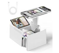 Card Scanner - MTG & TCG Specialized Trading Card Stand with Built-in LED Light, Card Slinger & Stable Magnetic Base, Fast Scan Sleeved/Unsleeved Cards & Price Check, Compatible with ManaBox App