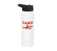Card Shark Funny Graphic Design Stainless Steel Insulated Water Bottle