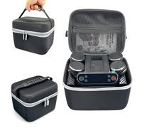 Card Shuffler and Dealer Case, Portable Hard Shell Case for Automatic Card Shuffler, Handheld Carry Bag, Compatible with Most Shuffler Brands, Card Game Storage for Travel (Black&Grey)