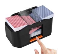 Card Shuffler Machine, Silent Automatic Card Shuffler for 1-2 Decks Pokers, 2000mAh Electric Shuffler for UNO, Texas Hold'em, Poker, Blackjack (a)