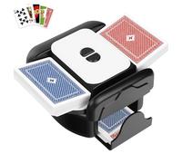 Card Shuffler - Rechargeable 2600mAh Automatic Card Shuffler with Auto-Stop Auto/Manual Modes Low Noise Jam-Free Electric Shuffler for 1-2 Decks Compatible with Poker, Blackjack, Popular Card Games