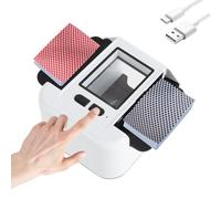 Card Shufflers Machine Portable Automatic Card Shuffler Rechargeable 1- 2 Decks Electric Shuffling Machine One- Press AUTO Manual Mode for Poker UNO Blackjack Texas Holdem Game