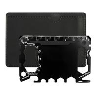 Card Size Multi Tool Wallet Set, 46 in 1 Pocket Kit, Stainless Steel, Perfect for Christmas Gifts, Black