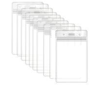 card sleeves 1/50Pcs Waterproof Transparent Card Holder Name Tag ID Badge Protectors Vertical Sleeve Pouch(10PCS)