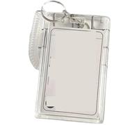 card sleeves Card Holder Acrylic Transparent Protective Sleeve ID Bus Meal Worker(2pcs)