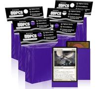 Card Sleeves Fit for MTG, 300 Pcs Perfect Fit Standard Card Sleeves for Trading Card Sports Cards Baseball Cards TCG Magic 66x91mm, Sturdy and Nice Shuffling (Purple)