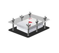 Card Smoother Press 12.5x10.5x3.5cm Card Fixing Device Card Damage Repair Kit Portable Card Flattening Tool Transparent Acrylic Card Curvature Correction Tool Portable Card Correction Tool Card
