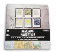 Card Stock "Navigator" Travel Themed Pad - 50 Sheets - 12 x 12 Inches