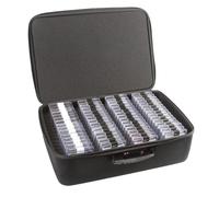 Card Titan Pro One Touch Card Holder with Zipper Lock - Trading Card Storage Box Fits 60 Cases - Compatible with Project 2020 & 70 Sets - Black, Textured & Functional, 17 x 12 x 5.5 inches