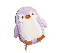 Card Wallet Accordion Zipper PU Leather Penguin