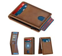 Card Wallet For Men Slim Minimalist: Smart Rfid Front Pocket Pop Up Wallets