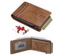 Card Wallet for Men Slim: Smart RFID Minimalist Front Pocket Pop Up Wallet with ID Window - Stocking Stuffers Gifts Boxed for Husband Father (Gift for Father,Minimalist Wallet)