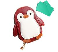 Card Wallet PU Leather Penguin Zip Accordion