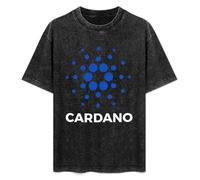 Cardano Ada Cryptocurrency Coin Defi Finance Gift for Traders T-Shirt Graphic Tee Printed Top Mens Black Shirt M