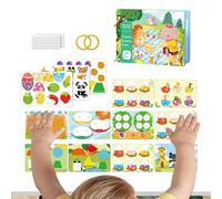 Cardboard Activity Book | Educational Cognitive Learning | Sensory Learning Book - For Indoor Curiosity Play Time For Kids 1-5 Years Old And Family Fun