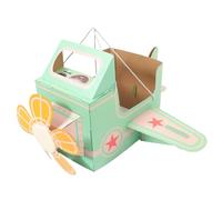 Cardboard Airplane Costume - Foldable Structure, Sturdy Construction, Safe Child-Friendly Design, Interactive Craft Experience | DIY Coloring Airplane, Imaginative Play, Classroom Project, Birthday