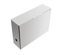Cardboard Boxes 5 x White Single Walled Box File 342mm x 102mm x 254mm Archive File Box, Storage Office Files