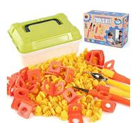 Cardboard Building Tool Set - 150pcs Construction Kit with Cutter & Connectors | DIY Craft Engineering Projects for Toddlers Boys Girls Ages 3+