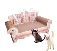 Cardboard Cat Bed - 60x24cm Scrather Lounge Pad, Living Room Suitable for the Environment | Cat Scratching Board Loungee Lounge, Large Scratcher, No Spill of Pink Cardboard for Cats Indoor