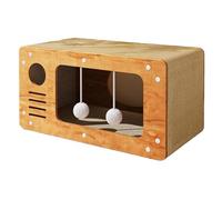 Cardboard Cat House - 2 in 1 Scratching Post with Corrugated Cardboard Scratching Post | Wear-resistant Cat Bed and Kennel, Scratcher Scraper, Scratching Post and Cardboard Cat Bed - 2 in 1