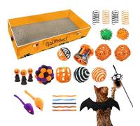 Cardboard Cat Scratcher - Cardboard Scratchers For Indoor Cats - Set Of 27 Corrugated Furniture Protector Lounger For Apartment Living Room Bedroom Garden Patio