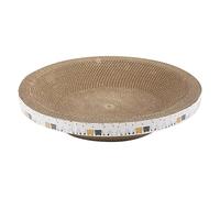 Cardboard Cat Scratcher | Durable Bowl-Shaped High-Density Cat Scratch Pad For Indoor | Reversible Furniture Scratching Pads And Lounge Bed | Scratch Post For Sleeping Playing Resting