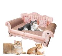 Cardboard Cat Scratcher - Durable Pink Lounge Bed | Indoor Cat Scratcher for Playing, Relaxing, Entertaining and Exercising, Fun Pet Furniture for Cats