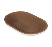 Cardboard Cat Scratcher - Oval Corrugated Scratch Furniture Protector Rest Pad, Kitten Claw Sharpener Couch Nest | Indoor Outdoor Relax Play Living Room Bedroom Floor Corner Comfortable