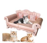 Cardboard Cat Scratcher - Pink Cat Scratcher, Indoor Cat Scratcher | Cardboard Cat Bed Pink Scratching Lounge, Cat Scratching Board Cardboard Toy for Scratching, Napping, and Playing