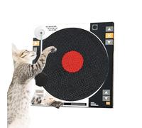 Cardboard Cat Scratcher - Retro Record Playback Style, Catnip Infused Scratch Pad | Protect Furniture From Claw Damage, The Interactive Sw Ball Toy