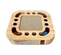 Cardboard Cat Scratcher With Track Toy - Cat Cardboard Scratcher With 2 Bell Balls Box, Indoor Kitten Scratch Toy For Protecting Furniture, Floor Pet Scratchers And Play Toys For Cats