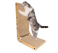 Cardboard Cat Scratching Post - Horizontal Scratching Post with Built-in Toys, Perfect for Meeting the Natural Need to Scratching | Easy to Use and Economical Easy Application Use