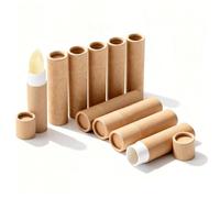 Cardboard Chapstick Tubes, Kraft Paper Lipstick Tube with Caps, 2×7cm Eco-Friendly Deodorant Containers, DIY-Friendly Lip Balm Making Kit for Homemade Lip Gloss Balm and Chapsticks(Yellow, 10 PCS)