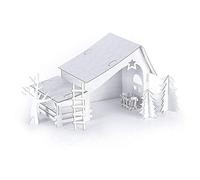Cardboard Christmas crib to assemble 29 x 19 x 14 cm