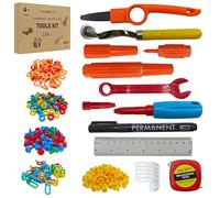 Cardboard Construction Kit 338-Piece - Safe Cardboard Cutting Tools Set | with Safe Cutting Tools, Screws and Connectors, Building Kit for DIY Cardboard Projects, Educational Tool Kit for Boys &Girls