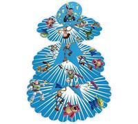 Cardboard Cupcake Stand with Character Design - 3 Tier Dessert Display for Muffins, Pastries, and Treats - Lightweight & Reusable, Toy 2 (2 Pack)