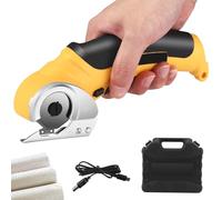 Cardboard Cutter,Electric Scissors with Safety Lock,SK5 Steel Blade,Cordless Rotary Cutter with Storage Box,Electric Crafting Shears for Leather Carpet Plastic Cutting,Sewing,Crafting