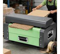 Cardboard Cutting Machine and Shredder - 325mm Width, 300cm/min Speed, Converts Waste into Honeycomb Packing Material for Home and Small Business Use