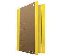 Cardboard Folder with Elastic Band DONAU Life 500gsm A4 Yellow/Document Archiving/Type-3-flap/Kind-with Eraser/Material-Cardboard/Colour-Yellow/Format-A4 / Weight (g/m2)-500