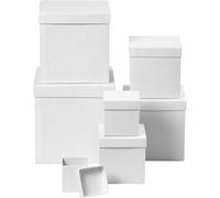 Cardboard Gift Boxes Papier-Mache Storage White Square Drum Round Heart Choose